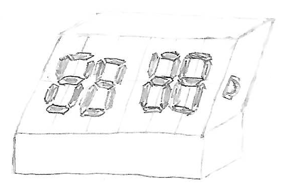 A concept drawing of the wake-up light's first prototype.